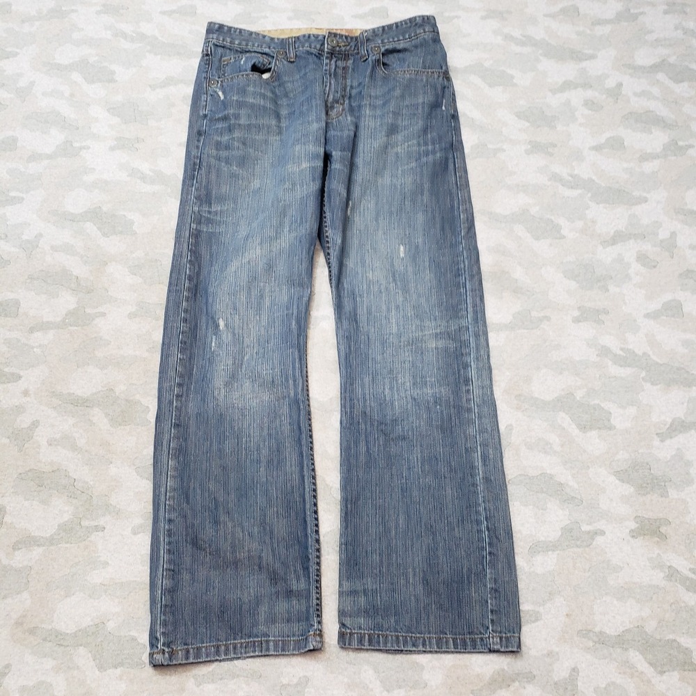 Wrangler Jeans Mens 32x29 Blue Pockets Straight Fit Denim Medium Wash